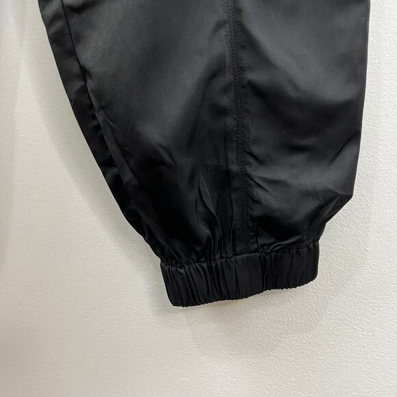 PRINCESS POLLY Black Elastic Drawstring Waist Cotton Blend Satin Joggers Size 4 - Picture 4 of 8